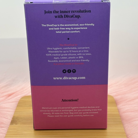 The DivaCup Model 1 Reusable Menstrual Cup - Picture 2 of 2